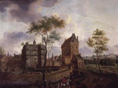Malines kasaba kapıları (tuval üzerine yağlı boya) by Gerard Philippe Colin