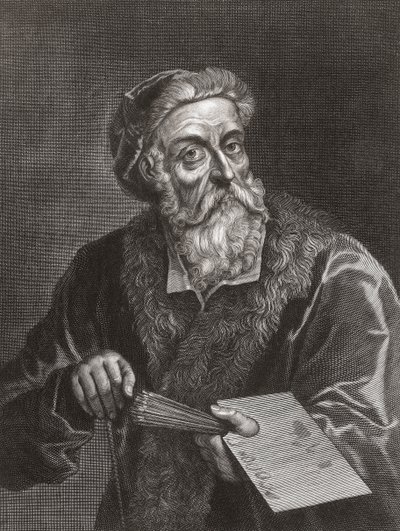 Titian. Vesika. (Yazdır) by Gerard (after) Edelinck