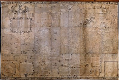 Dünyanın coğrafi haritası. Gerard Mercator