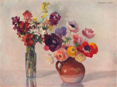 Anemonlar ve Duvar Çiçekleri, c1909 by Gerard Chowne