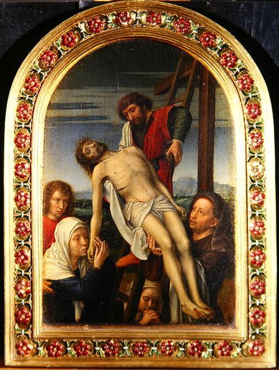 Biriktirme, c.1500-20 (panelde yağ) by Gerard David
