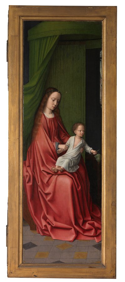 Mesih'in Vaftizinin dış paneli, c.1502-08 (panel üzerine yağlı boya) by Gerard David