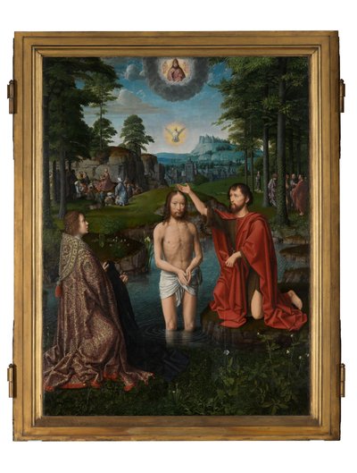 İsa'nın Vaftizi, c.1502-08 (panel üzerine yağlıboya) by Gerard David