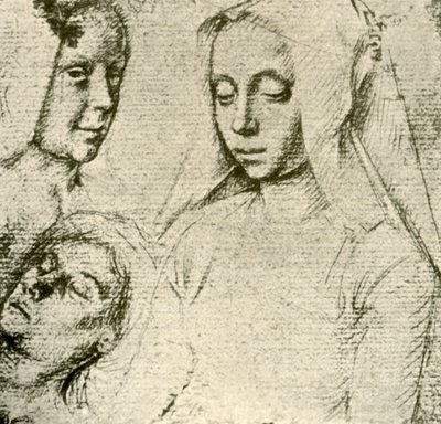 Üç Kadın Baş, 15. yüzyılın sonu ile 16. yüzyılın başları, 1908. by Gerard David