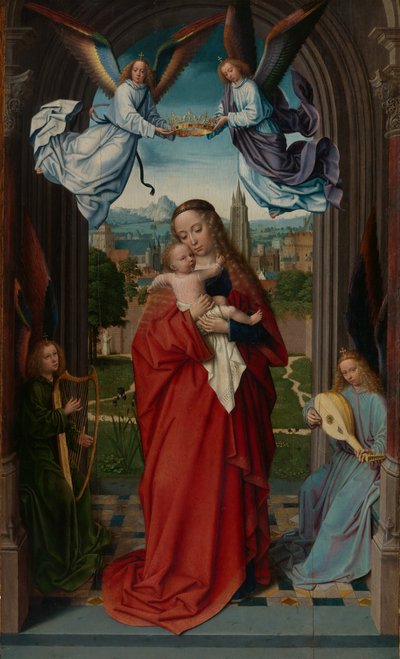 Dört Melekli Bakire ve Çocuk, yak. 1510-15. by Gerard David