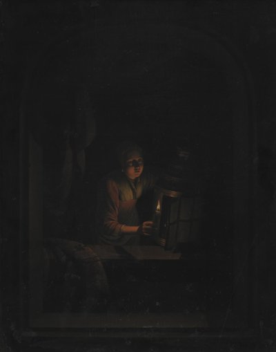 mumlu kız by Gerrit Dou