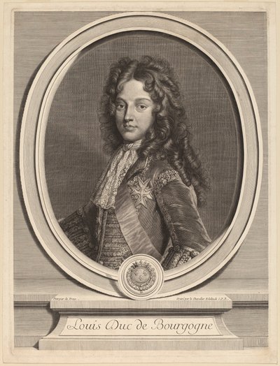 Louis, Burgonya Dükü by Gerard Edelinck after François de Troy