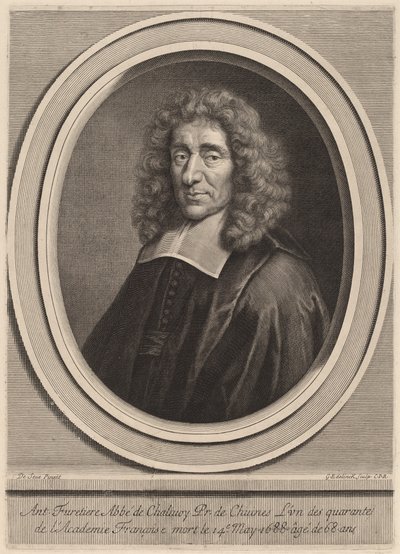 Antoine Furetière by Gerard Edelinck after Gilbert de Seve