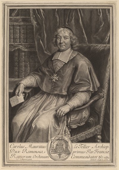 Charles Maurice Le Tellier by Gerard Edelinck after Pierre Mignard I