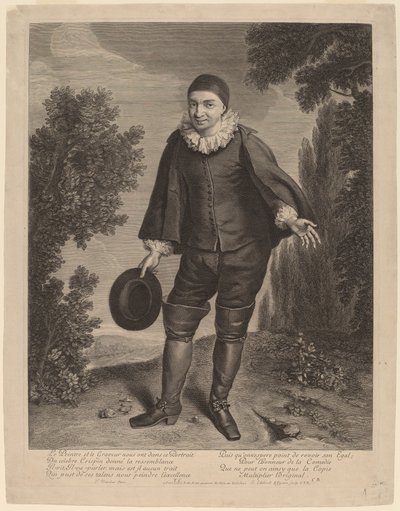 Raimond Poisson Crispin olarak by Gerard Edelinck after Theodor Netscher