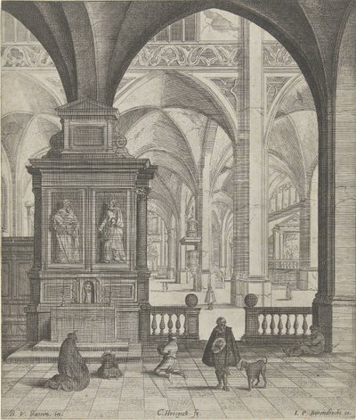 Kerkinterieur by Gerard Houckgeest