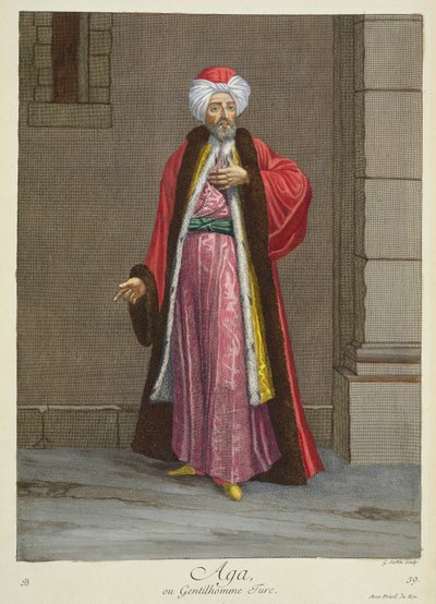 Ağa veya Türk beyefendisi by Gerard Jean Baptiste Scotin