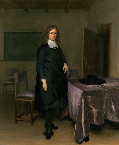 bir adamın portresi by Gerard Ter Borch the Younger