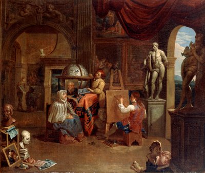 Sanatçı stüdyo sahnesi, 1680-1720. by Gerard Thomas
