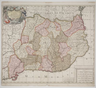 Katalonya Prensliği, c.1702 (el boyaması gravür) by Gerard Valck