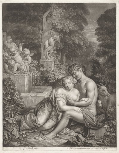 Vertumnus ve Pomona by Gerard Valck