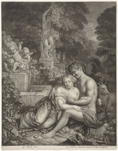 Vertumnus ve Pomona by Gerard Valck