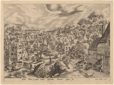 Tobit Uyurken Serçe Tarafından Kör Edildi by Gerard de Jode after Hans Bol