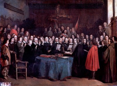 Münster Antlaşması (Resim by Gerard ter (after) Borch or Terborch