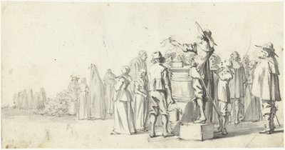 Pazar meydanında spiker by Gerard ter Borch (II)