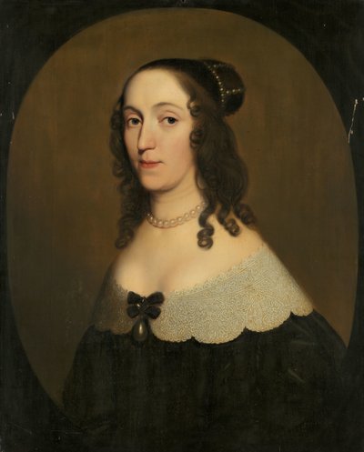 Louise Christina'nın portresi (1606-69), Solms-Braunfels Kontesi by Gerard van Honthorst (workshop of)