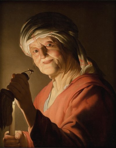 Yaşlı bir kadın by Gerard van Honthorst