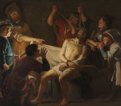 Dikenlerle taçlanan Mesih (Matta 27:27-31) by Gerard van Honthorst