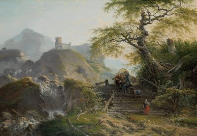 Düsseldorf yakınlarındaki dağlık manzara by Gerard van Nijmegen
