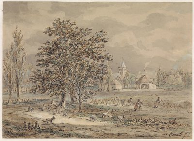 Zoelmond köyünün görünümü by Gerardus Emaus de Micault