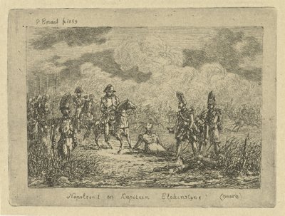 düşmüş askerler ile Napolyon Napolyon I ve Kaptan Elphinstone (Omera) (nesne üzerindeki başlık) by Gerardus Emaus de Micault