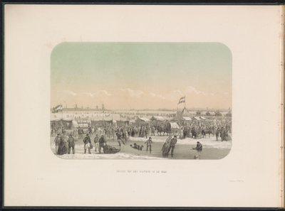 Rotterdam'daki Maas'ta buz eğlencesi, kaleden görünüm, 1855 Maas'taki kalenin görünümü (nesne üzerindeki başlık) Şubat 1855'te Rotterdam'daki Maas'taki buz eğlencesi, başlıklar (seri başlığı nesne üzerinde) by Gerardus Johannes Bos