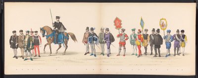 Leiden öğrencilerinin maskeli balosu, 1875 (levha 2) Leiden öğrenci birliğinin üyeleri tarafından 15 Haziran 1875