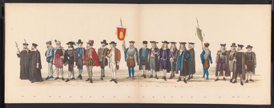 Leiden öğrencilerinin maskeli balosu, 1875 (levha 8) Leiden öğrenci birliğinin üyeleri tarafından 15 Haziran 1875