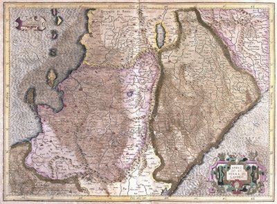 Abruzzo ve Campania, İtalya (gravür by Gerardus Mercator