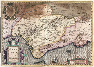 Endülüs, İspanya (gravür by Gerardus Mercator