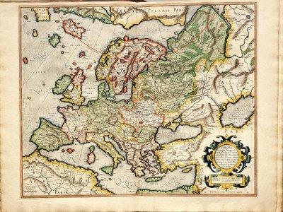 Dünya ve Fabrikasyon Fugura Avrupa Üzerine Atlas veya Kozmografik Meditasyonlar: Livonia, Rusya by Gerardus Mercator