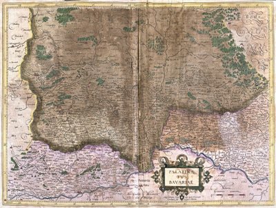 Bayern, Almanya (gravür by Gerardus Mercator