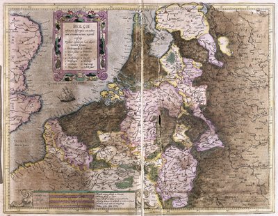 Belçika (gravür by Gerardus Mercator