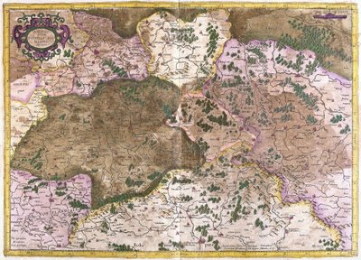 Almanya, Çekoslovakya ve Polonya (gravür by Gerardus Mercator