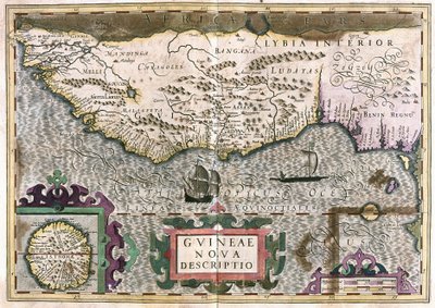 Gine, Libya - Afrika (gravür by Gerardus Mercator