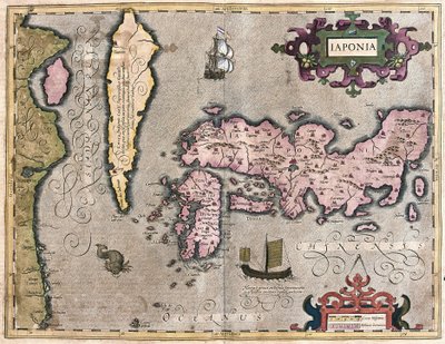 Japonya (gravür by Gerardus Mercator