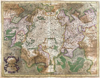 Lüksemburg (gravür by Gerardus Mercator