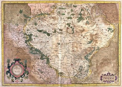 Prag, Çek Cumhuriyeti (gravür by Gerardus Mercator