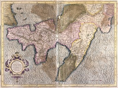 Puglia, Calabria ve Basilicata, İtalya (gravür by Gerardus Mercator