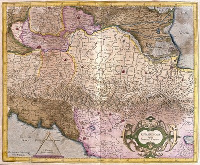 Parma, İtalya ile Romagna (gravür by Gerardus Mercator