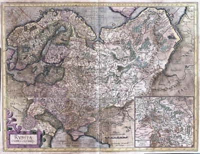 Rusya (gravür by Gerardus Mercator