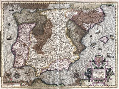 İspanya (gravür by Gerardus Mercator
