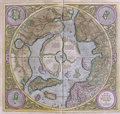 Kuzey Kutup bölgeleri by Gerardus Mercator