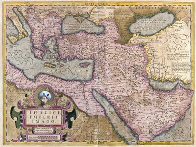 Türkiye, Balkanlar, kuzeydoğu Afrika, Arabistan ve Orta Doğu (gravür by Gerardus Mercator