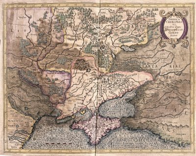 Ukrayna ve Kırım (gravür by Gerardus Mercator